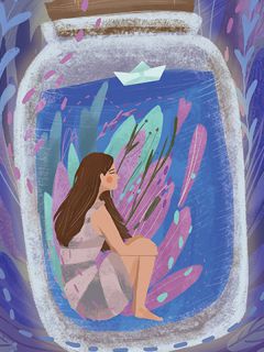 门缝那头的姐姐