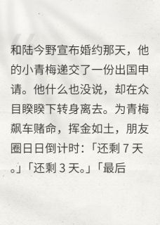 订婚当天，他抛下我去追小青梅