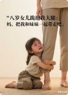 女儿跪抱大腿：妈把我和妹带走吧