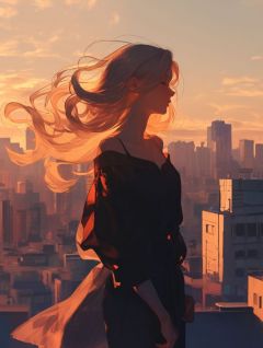 晚雾氤氲锁旧楼